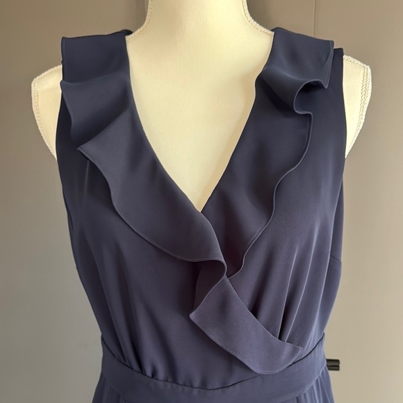 Boden Blue Jumpsuit with Wrap-Style Bodice - Picture 2 of 11